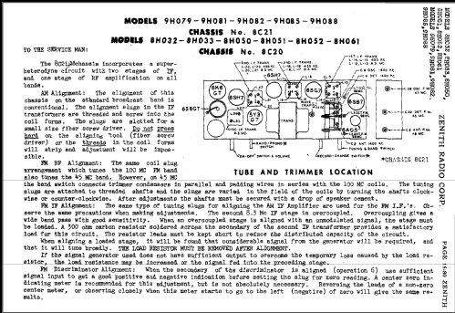 8H051 Ch=8C20; Zenith Radio Corp.; (ID = 491080) Radio