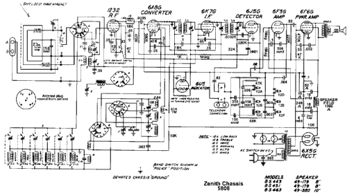 8S451 8-S-451 Ch=5808; Zenith Radio Corp.; (ID = 2048202) Radio