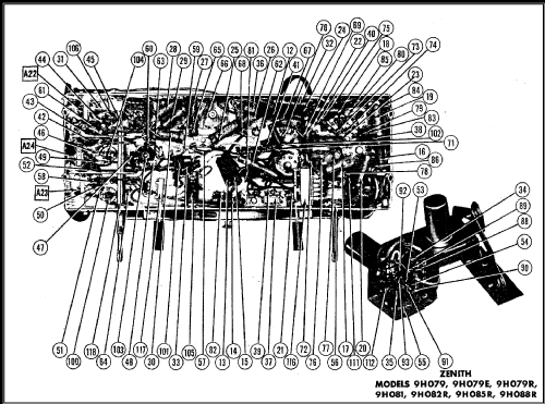 9H081 Conventional Ch=8C21; Zenith Radio Corp.; (ID = 491678) Radio