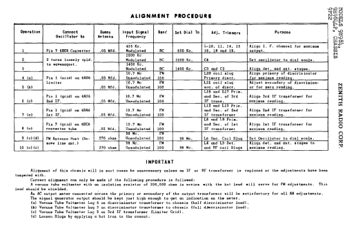 9H984 Georgian Ch= 9F22; Zenith Radio Corp.; (ID = 320743) Radio