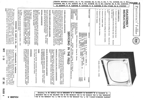 A2221Y Ch= 17A20; Zenith Radio Corp.; (ID = 2564536) Televisión