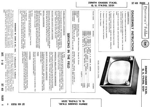 A2221Y Ch= 17A30; Zenith Radio Corp.; (ID = 849787) Televisión