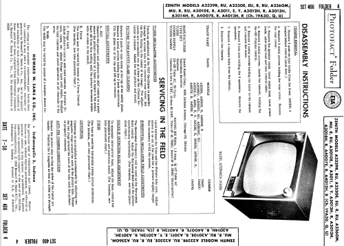 A2360M Ch= 19A30; Zenith Radio Corp.; (ID = 845844) Televisión