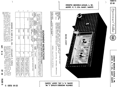 A516G Ch= 5A09; Zenith Radio Corp.; (ID = 508306) Radio