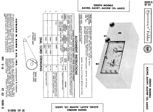 A624G Ch= 6A03; Zenith Radio Corp.; (ID = 747227) Radio