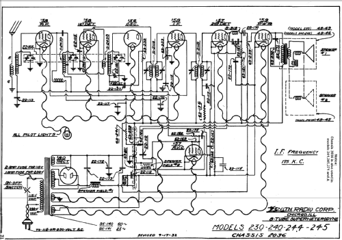 Model A Ch= 2036; Zenith Radio Corp.; (ID = 342758) Radio