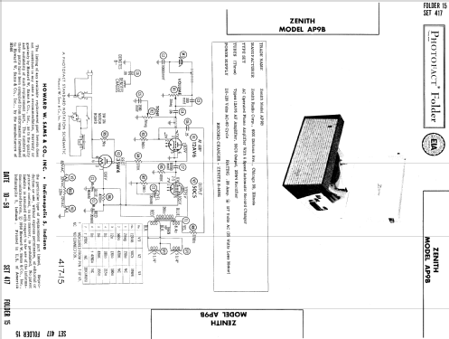 AP9B ; Zenith Radio Corp.; (ID = 774745) Reg-Riprod