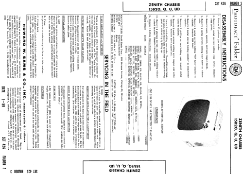 B1717JU Ch= 15B20U; Zenith Radio Corp.; (ID = 924040) Télévision