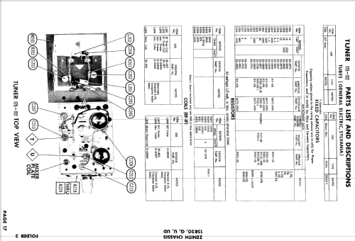 B1717JU Ch= 15B20U; Zenith Radio Corp.; (ID = 924056) Télévision