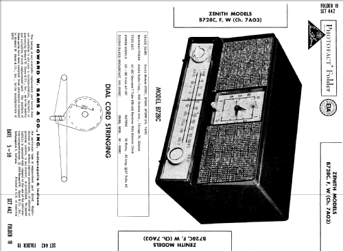 B728C Ch= 7A03; Zenith Radio Corp.; (ID = 508426) Radio