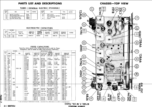 B728W Ch= 7A03; Zenith Radio Corp.; (ID = 508448) Radio