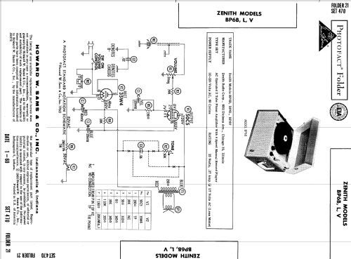 BP6 B ; Zenith Radio Corp.; (ID = 605781) Enrég.-R