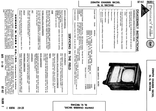 C2330E, R, C2358E, R, W Ch= 18C20; Zenith Radio Corp.; (ID = 618167) Televisore