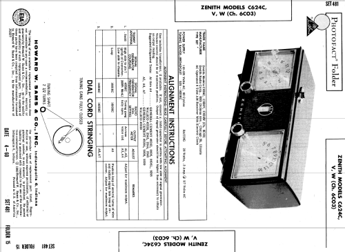 C624C Empress CH= 6C03; Zenith Radio Corp.; (ID = 574300) Radio