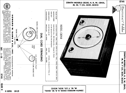 C835R 'The Super Symphonaire' Ch= 8C01; Zenith Radio Corp.; (ID = 568528) Radio