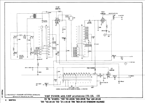 D1811C Ch= 16D25; Zenith Radio Corp.; (ID = 636357) Television