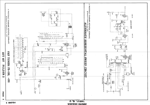 D2347E, L, M, R, W Ch= 16D21; Zenith Radio Corp.; (ID = 637611) Télévision