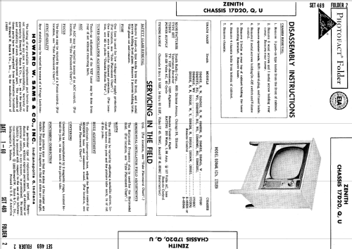 D2460M, R, MU, RU Ch= 17D20, U; Zenith Radio Corp.; (ID = 638851) Télévision