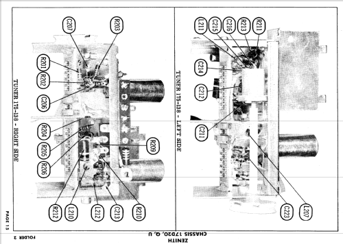 D2460M, R, MU, RU Ch= 17D20, U; Zenith Radio Corp.; (ID = 638865) Televisión