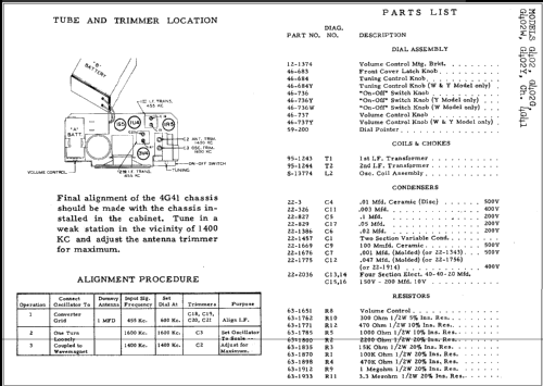 G402 Ch= 4G41; Zenith Radio Corp.; (ID = 241217) Radio