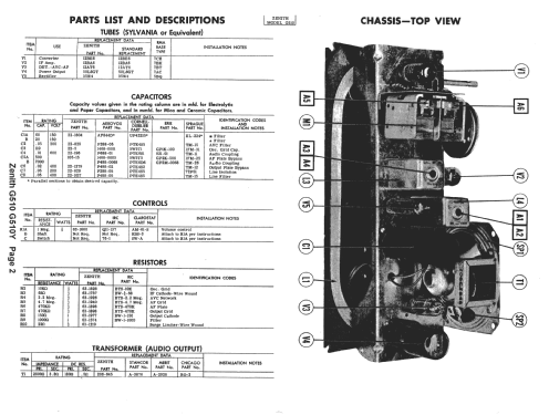 G510Y Ch= 5G02; Zenith Radio Corp.; (ID = 1569305) Radio