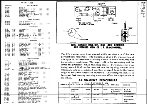 G511 Ch= 5G01; Zenith Radio Corp.; (ID = 277780) Radio