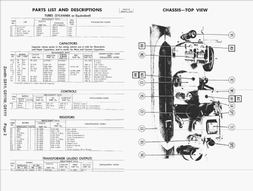 G511Y Ch= 5G01; Zenith Radio Corp.; (ID = 1572121) Radio