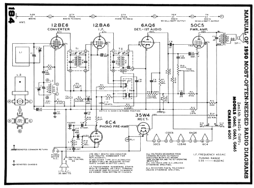 G660 Ch= 6G01; Zenith Radio Corp.; (ID = 117992) Radio