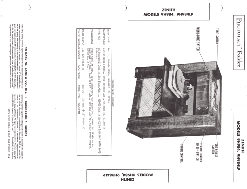 9H984 Georgian Ch= 9F22; Zenith Radio Corp.; (ID = 1283705) Radio