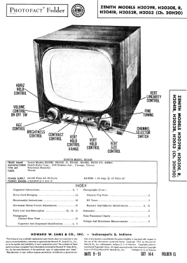 H2029R The Marlowe Ch= 20H20; Zenith Radio Corp.; (ID = 2954802) Télévision