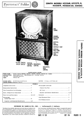 H2226R Ch= 22H20; Zenith Radio Corp.; (ID = 2796204) Television