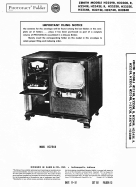 H2252R Ch= 22H21; Zenith Radio Corp.; (ID = 2980117) Television