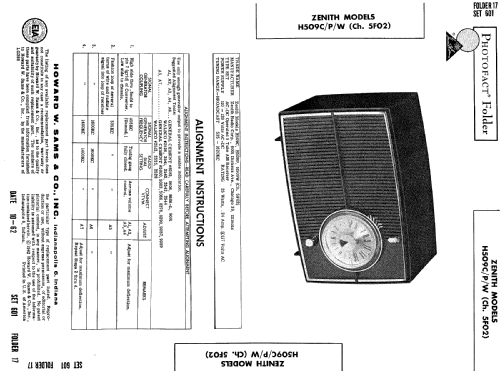 H509C Ch= 5F02; Zenith Radio Corp.; (ID = 505184) Radio