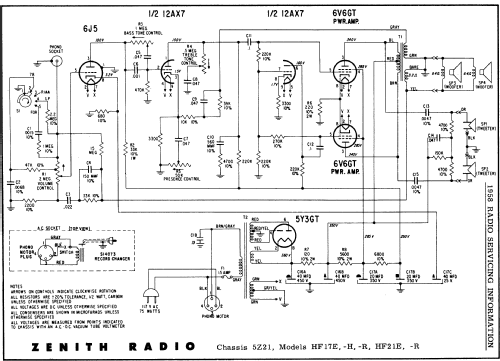 HF17E Ch= 5Z21; Zenith Radio Corp.; (ID = 140537) Sonido-V