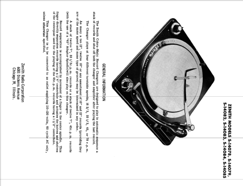 S14078 High Fidelity Cobra-Matic ; Zenith Radio Corp.; (ID = 2081194) Enrég.-R