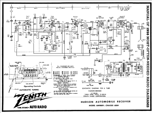 6MH889 Hudson DB48 Ch=6E89; Zenith Radio Corp.; (ID = 118019) Car Radio