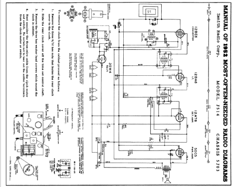 J514R Automatic Clock Radio Ch= 5J03; Zenith Radio Corp.; (ID = 1509918) Radio