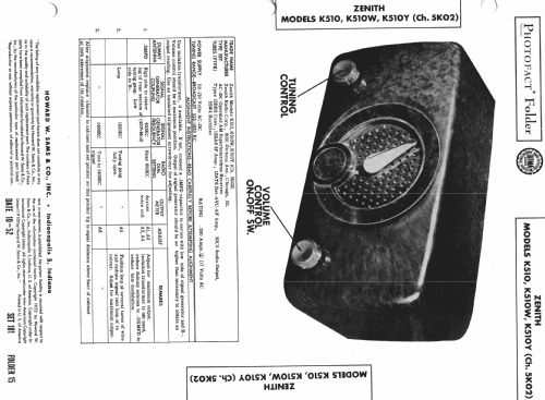 K510 Ch= 5K02; Zenith Radio Corp.; (ID = 985086) Radio