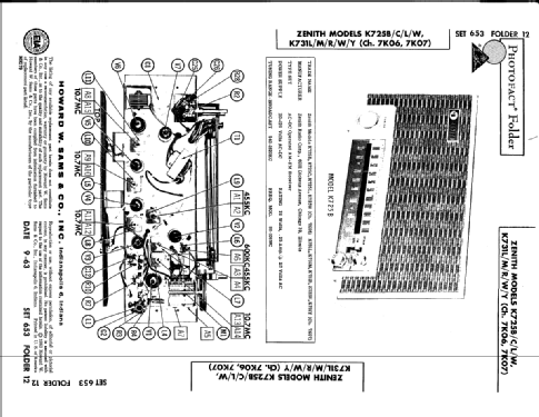 K731L Ch= 7K07; Zenith Radio Corp.; (ID = 1677927) Radio