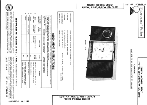 L513C 'Reminder' Ch= 5L02; Zenith Radio Corp.; (ID = 1287223) Radio