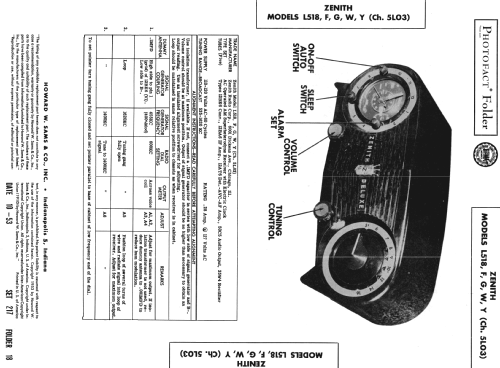 L518 Clock Radio Ch= 5L03; Zenith Radio Corp.; (ID = 680349) Radio