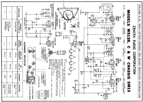 M512B Ch= 5M13; Zenith Radio Corp.; (ID = 156842) Radio