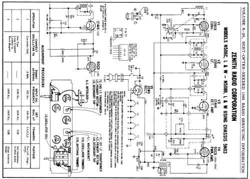 N506L Ch= 5N03; Zenith Radio Corp.; (ID = 156847) Radio