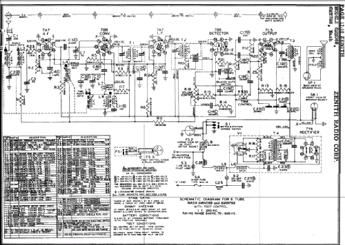 6MN788 Nash ; Zenith Radio Corp.; (ID = 317589) Car Radio