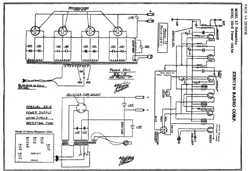 Power Supply ZE5 ZE-5; Zenith Radio Corp.; (ID = 339302) Power-S