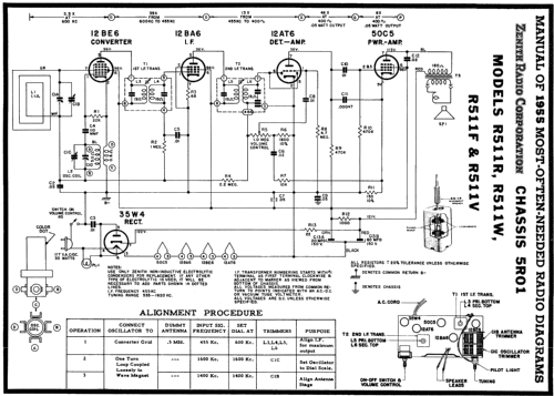 R511V Ch=5R01; Zenith Radio Corp.; (ID = 122365) Radio