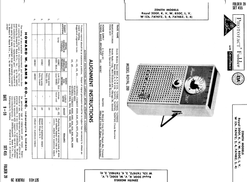 Royal 200F Ch= 7AT48Z4; Zenith Radio Corp.; (ID = 599027) Radio