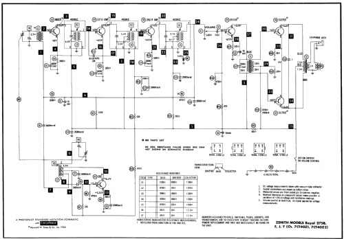 Royal 275-Y Ch= 7CT40Z2; Zenith Radio Corp.; (ID = 584098) Radio