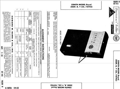 Royal 300Y Ch= 7AT42; Zenith Radio Corp.; (ID = 697366) Radio