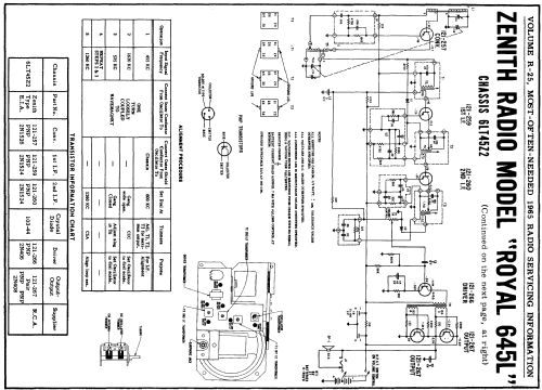 Royal 645L Ch= 6LT45Z2; Zenith Radio Corp.; (ID = 156129) Radio